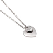 Mabina Girocollo in argento con doppio cuore e zirconi 553506